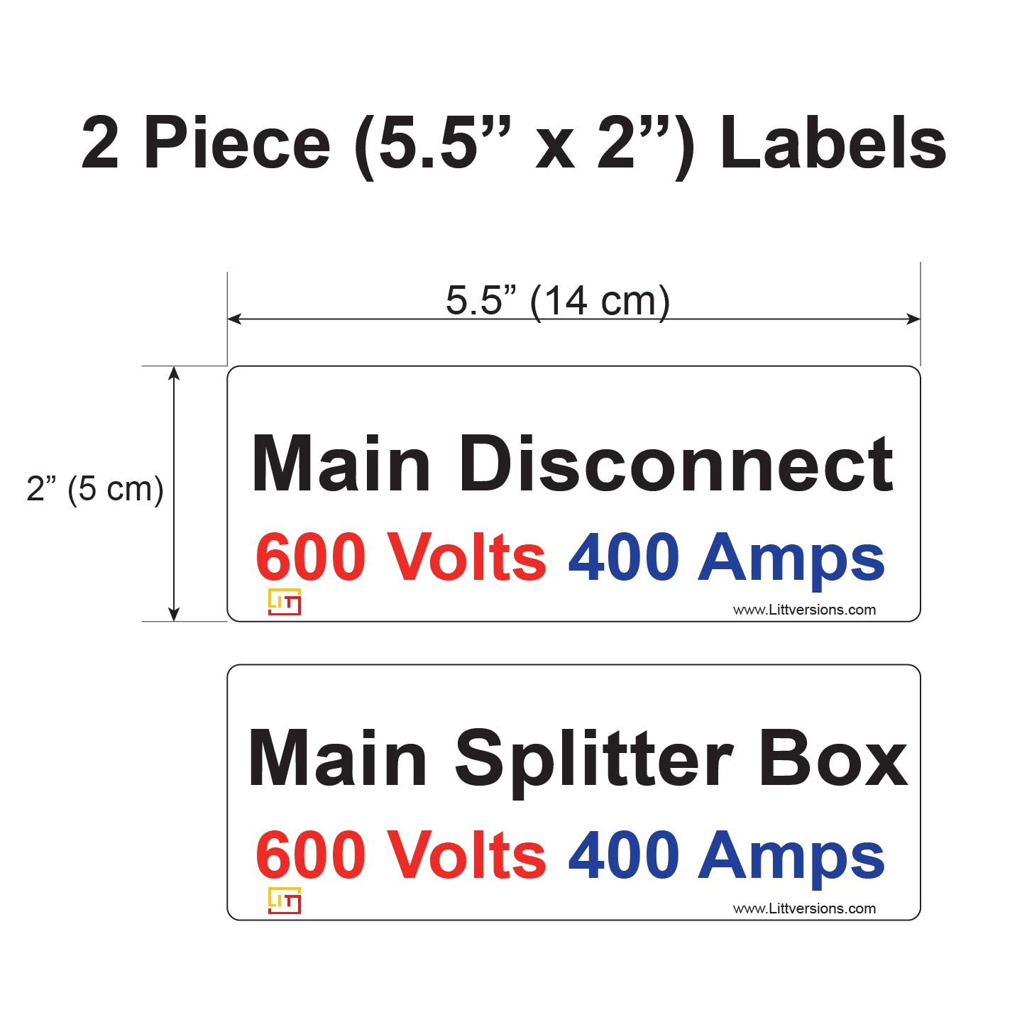 Littversions 76 Pcs 480/240/208/120V Electrical Labels Stickers Decals Markers Sign for Main Disconnect Splitter Transformer Panel Circuit Breaker Loadcenter Lighting Motor Contactor Box (Custom -76 Pcs)