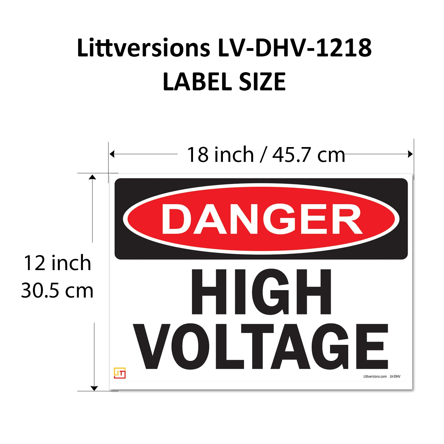 Danger High Voltage OSHA WARNING Safety Label Sign Decal 6 mil Laminated Engineer Grade UV Protected Red Black White ANSI NFPA Weather Resistant Indoor Outdoor Use 84877 84875 84876 89173