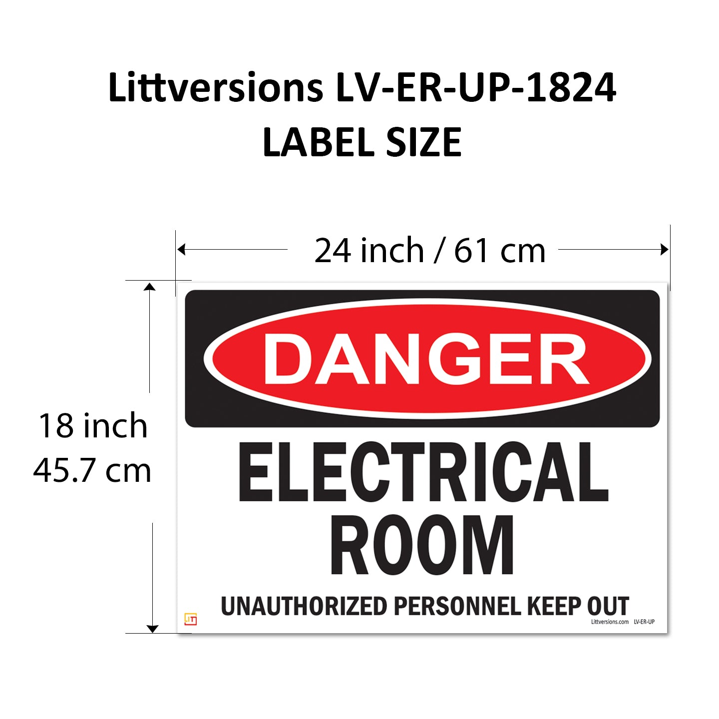 Danger Electrical Room, Unauthorized Personnel Keep Out OSHA WARNING Safety Hazard Label Sign Decal 6 mil Laminated Engineer Grade UV Protected ANSI NFPA Weather Resistant Indoor Outdoor