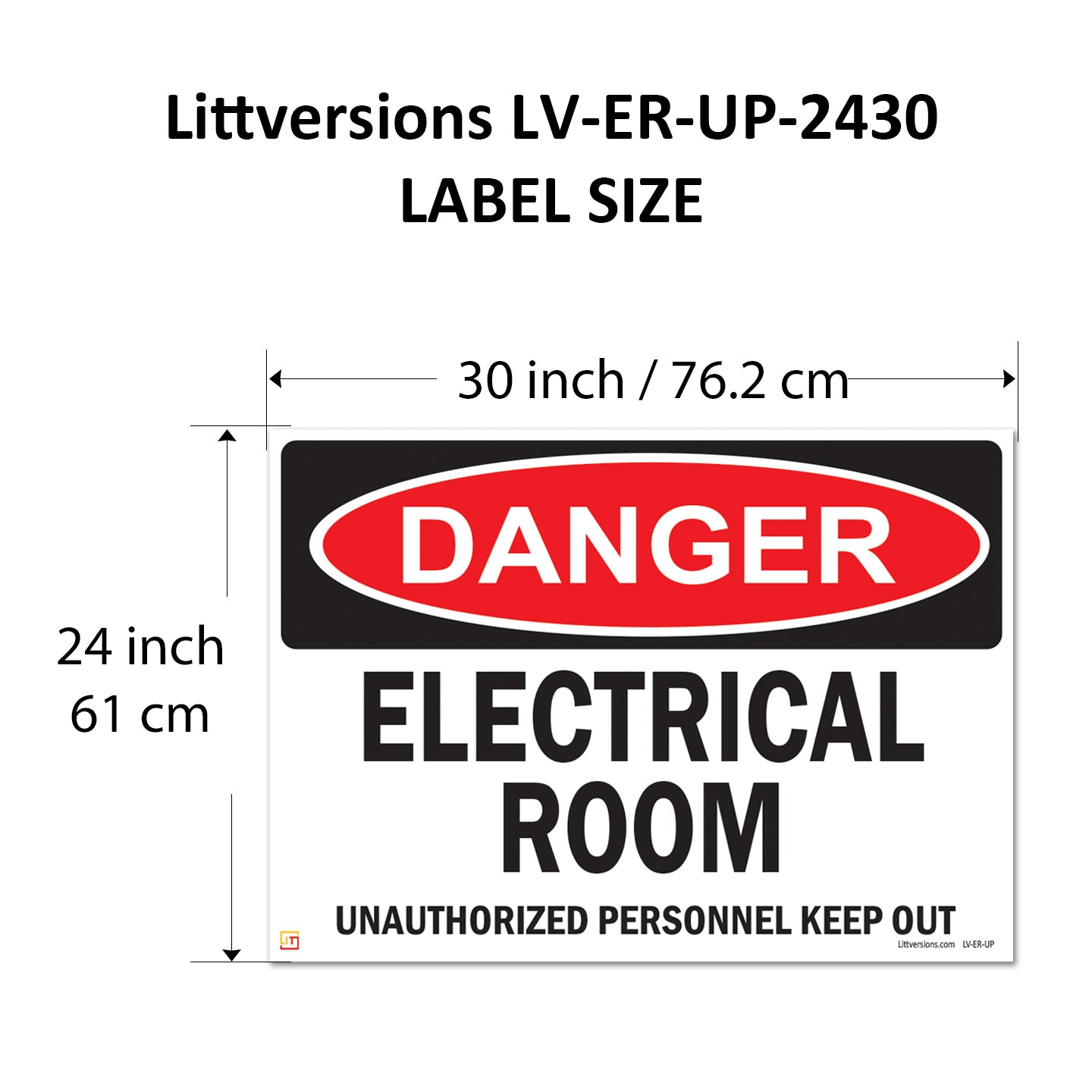 Danger Electrical Room, Unauthorized Personnel Keep Out OSHA WARNING Safety Hazard Label Sign Decal 6 mil Laminated Engineer Grade UV Protected ANSI NFPA Weather Resistant Indoor Outdoor