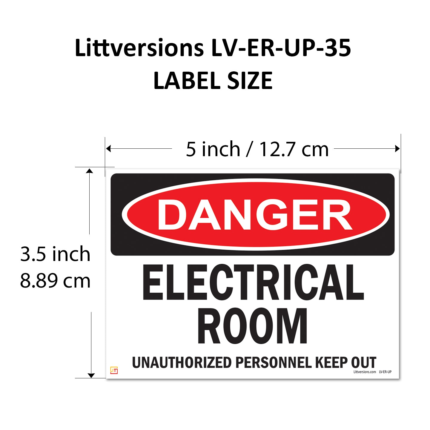 Danger Electrical Room, Unauthorized Personnel Keep Out OSHA WARNING Safety Hazard Label Sign Decal 6 mil Laminated Engineer Grade UV Protected ANSI NFPA Weather Resistant Indoor Outdoor