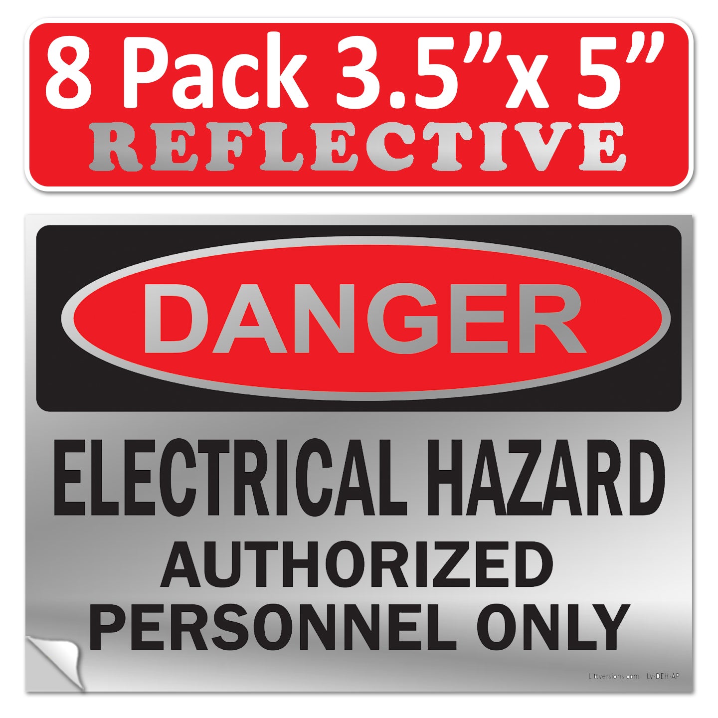 Danger Electrical Hazard, Authorized Personnel Only OSHA WARNING Safety Label Sign Decal 6 mil Laminated Engineer Grade UV Protected ANSI NFPA Weather Resistant Indoor Outdoor Use 40656
