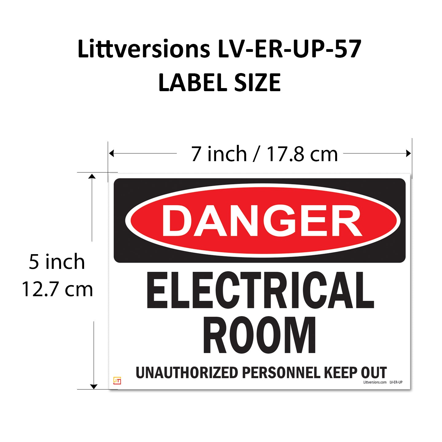 Danger Electrical Room, Unauthorized Personnel Keep Out OSHA WARNING Safety Hazard Label Sign Decal 6 mil Laminated Engineer Grade UV Protected ANSI NFPA Weather Resistant Indoor Outdoor