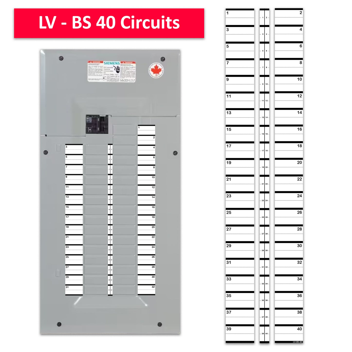 Breaker Side 40 Circuits