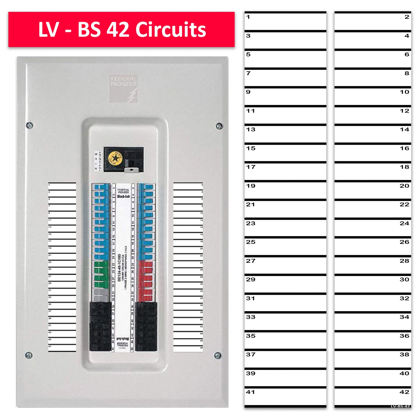 Breaker side 42 Circuits