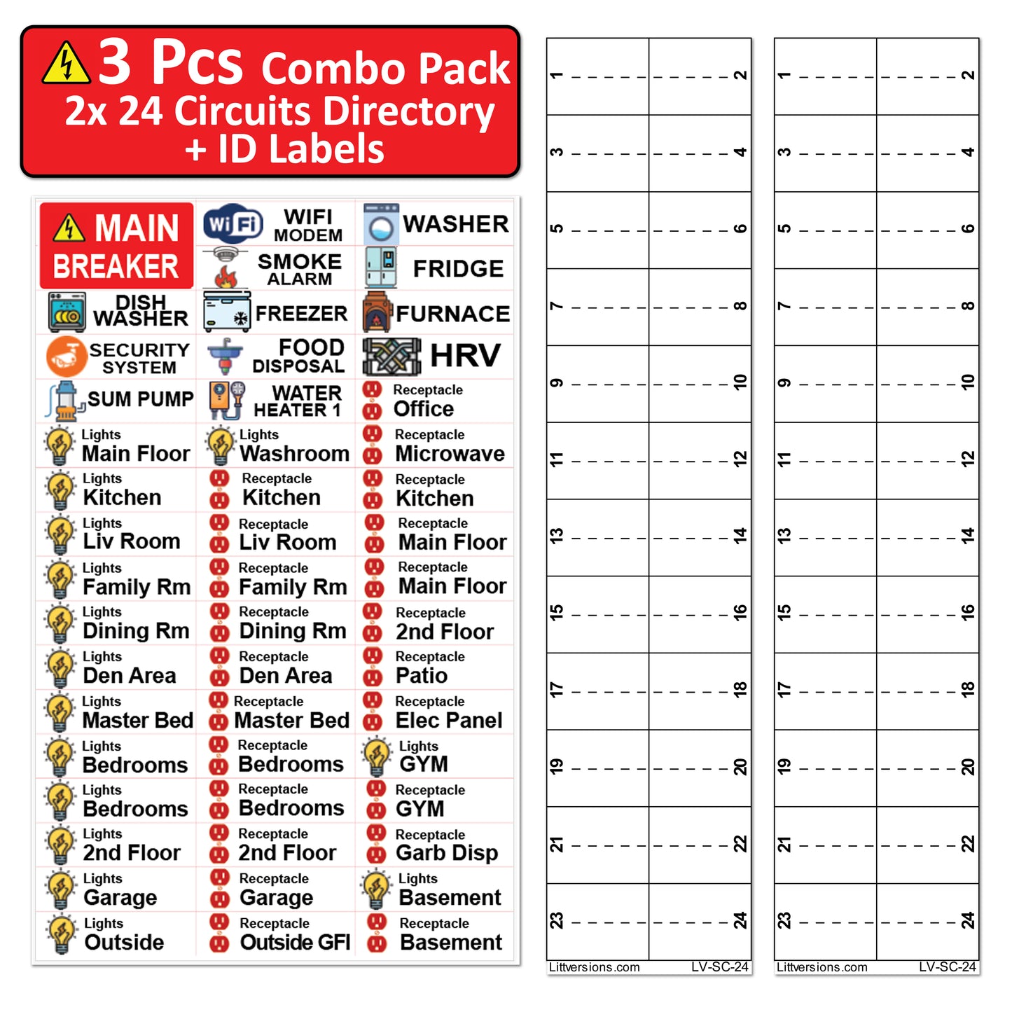 Replacement for Square D/Schneider 24 Circuits