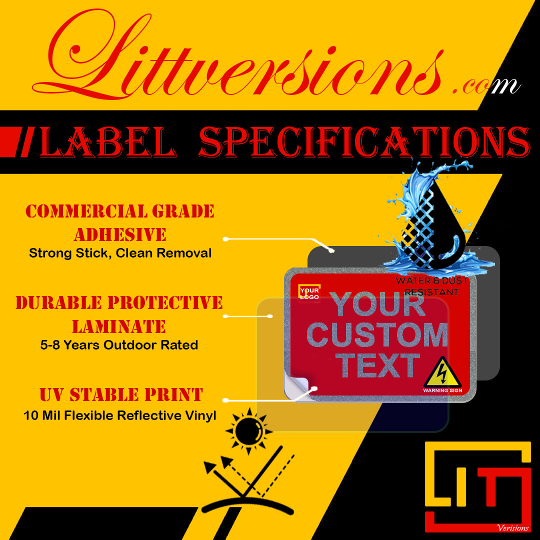 Danger High Voltage Authorized Personnel Only OSHA WARNING Label Sign Decal 6 mil Laminated Engineer Grade UV Protected Red Black White ANSI NFPA Weather Resistant Indoor Outdoor 123697