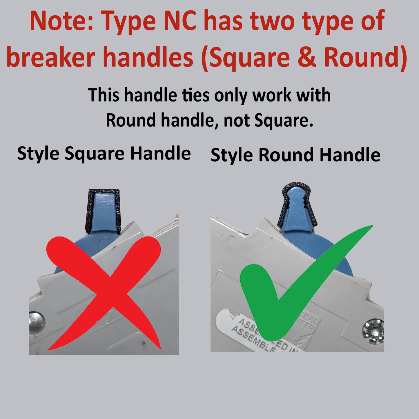 5 Pack HTNCCP Handle Ties For Federal Pioneer FPE Stab-lok 2 Pole Round Handle NC Type breakers