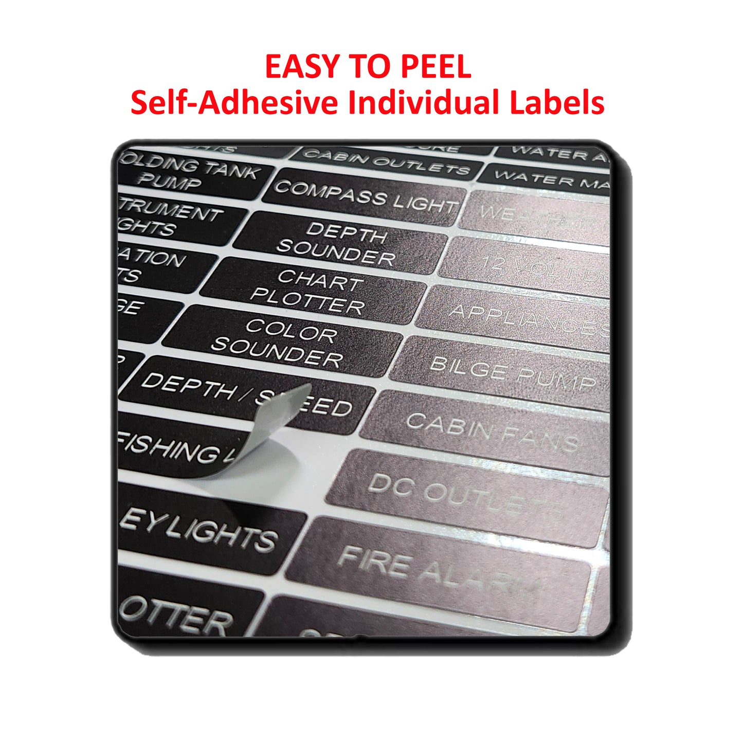 160 Pcs English Large Marine Extended AC DC Circuit Battery Panels Directory Switch Labels Car Auto Truck RV Camper Replacement for Blue Sea 8030 8031 8039 8067