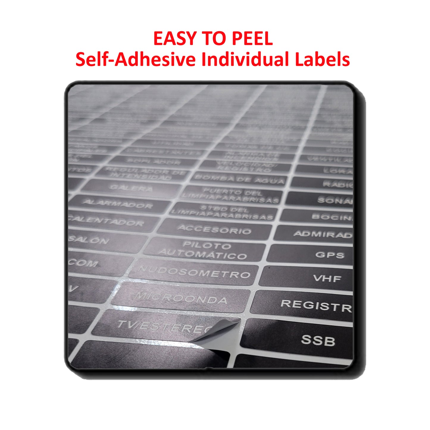 160 Pcs Spanish Large Format Marine Extended AC DC Circuit Battery Panels Directory Switch Labels Car Auto Truck RV Camper Replacement for Blue Sea 8030 8031 8039 8067