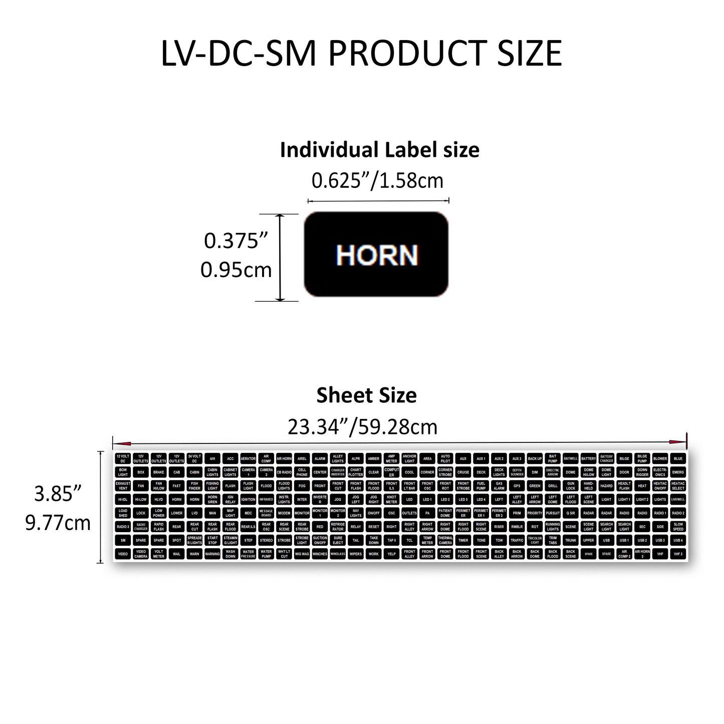 240 Pcs Small Extended AC DC Panel Directory Label Replacement for Blue Sea 8214 8217 7870 Marine
