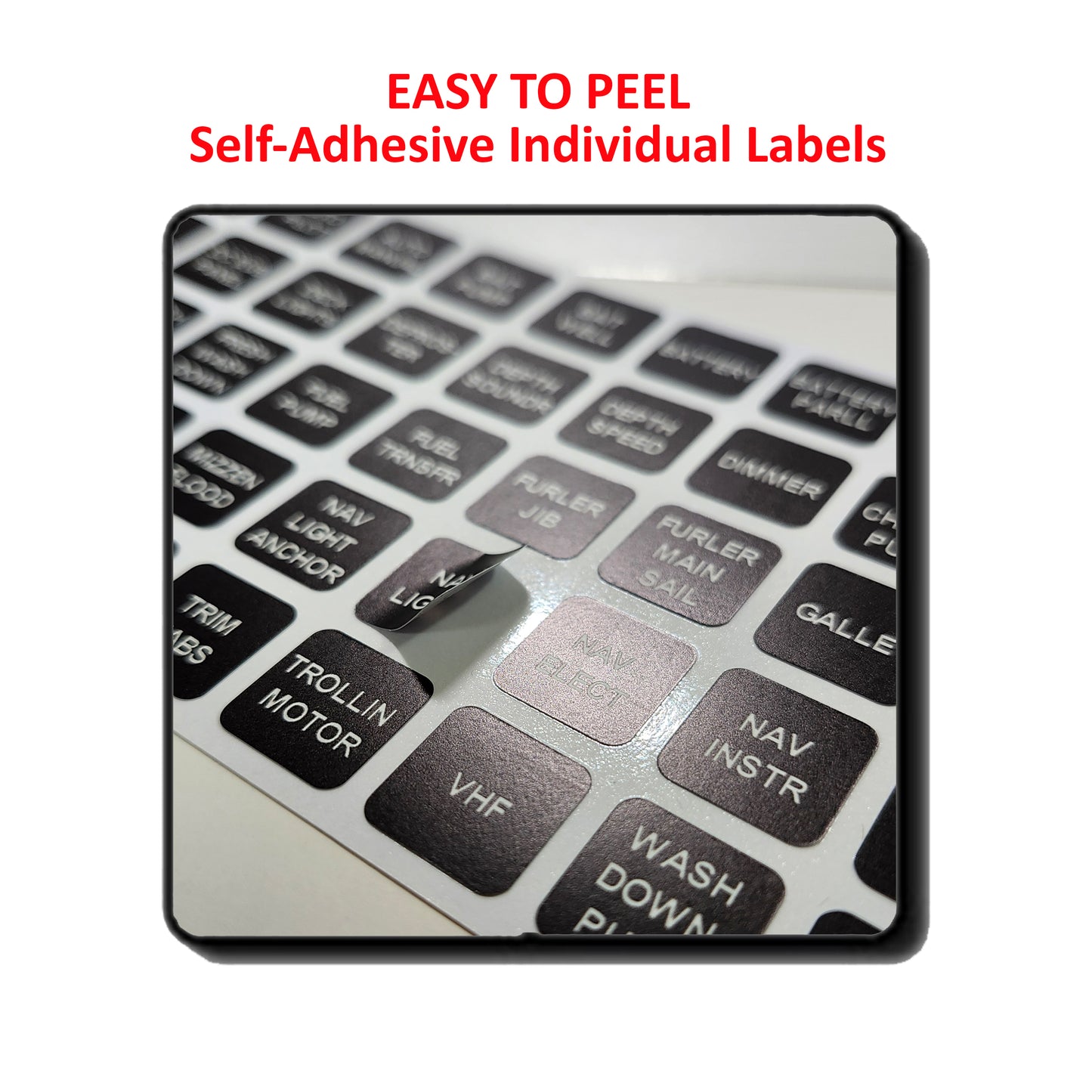 170 Pcs Square AC DC Panel Directory Label Replacement for Blue Sea 4215 4216 4217 4218 Marine