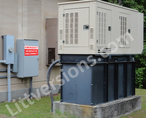 5" x 3.5" Emergency Generator Disconnect Label Sign Sticker Electrical Panel Vinyl Lock Out Shut Off