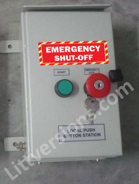 5 Pack Red 6" x 2" EMERGENCY SHUT-OFF Fuel Switch Label Outdoor Rated Laminated Warning Safety Sign Sticker Electrical Panel Vinyl 6 x 2 2 x6 inches