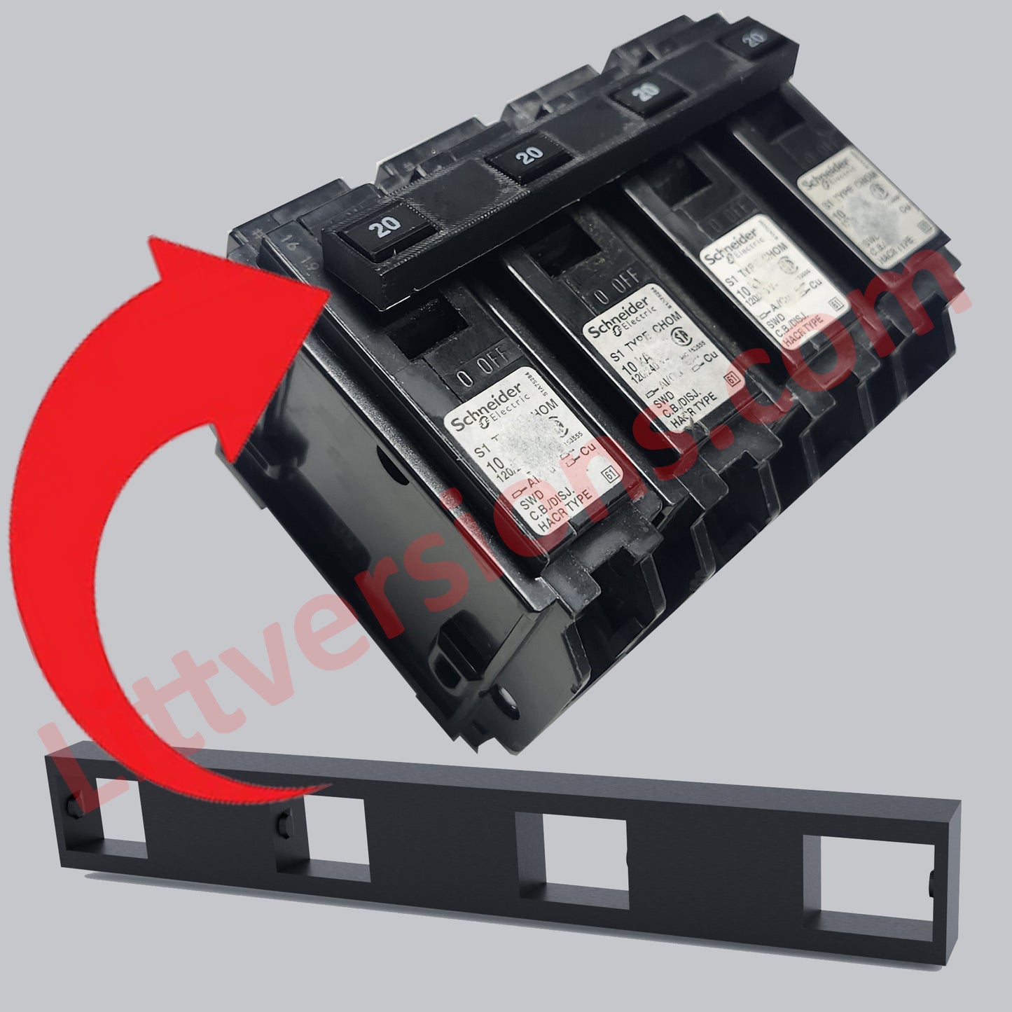 2 Pack Handle Tie Join 4 Single Pole or 4 Pole 1" Replacement for Square D Schneider Electric Breakers Common Trip CHOM Breakers QO1HTCP HOMT HT Circuit Breaker