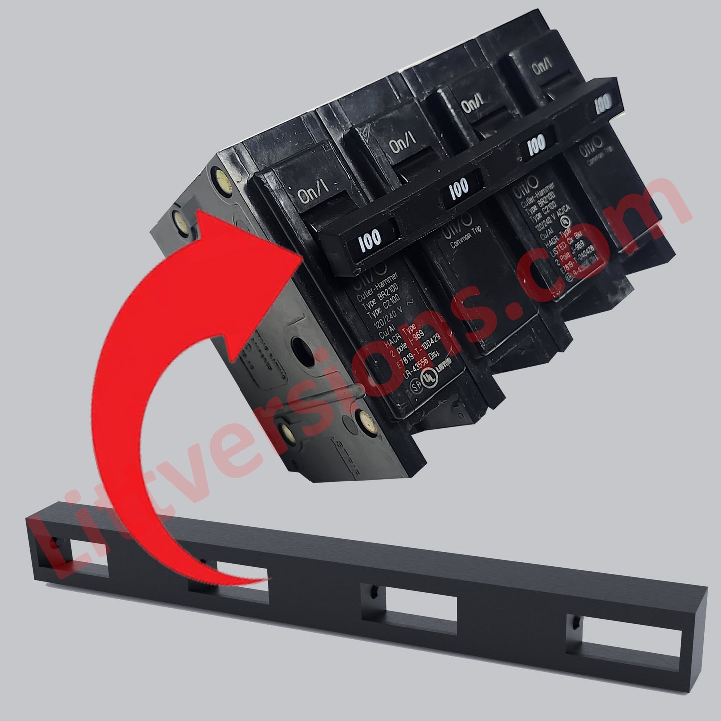 2 Pack Handle Tie Join 4 Single Pole or 4 Pole Replacement for Eaton Cutler Hammer Breakers Common Trip QL4HT BRHT BR Load Center & BR Circuit Breakers
