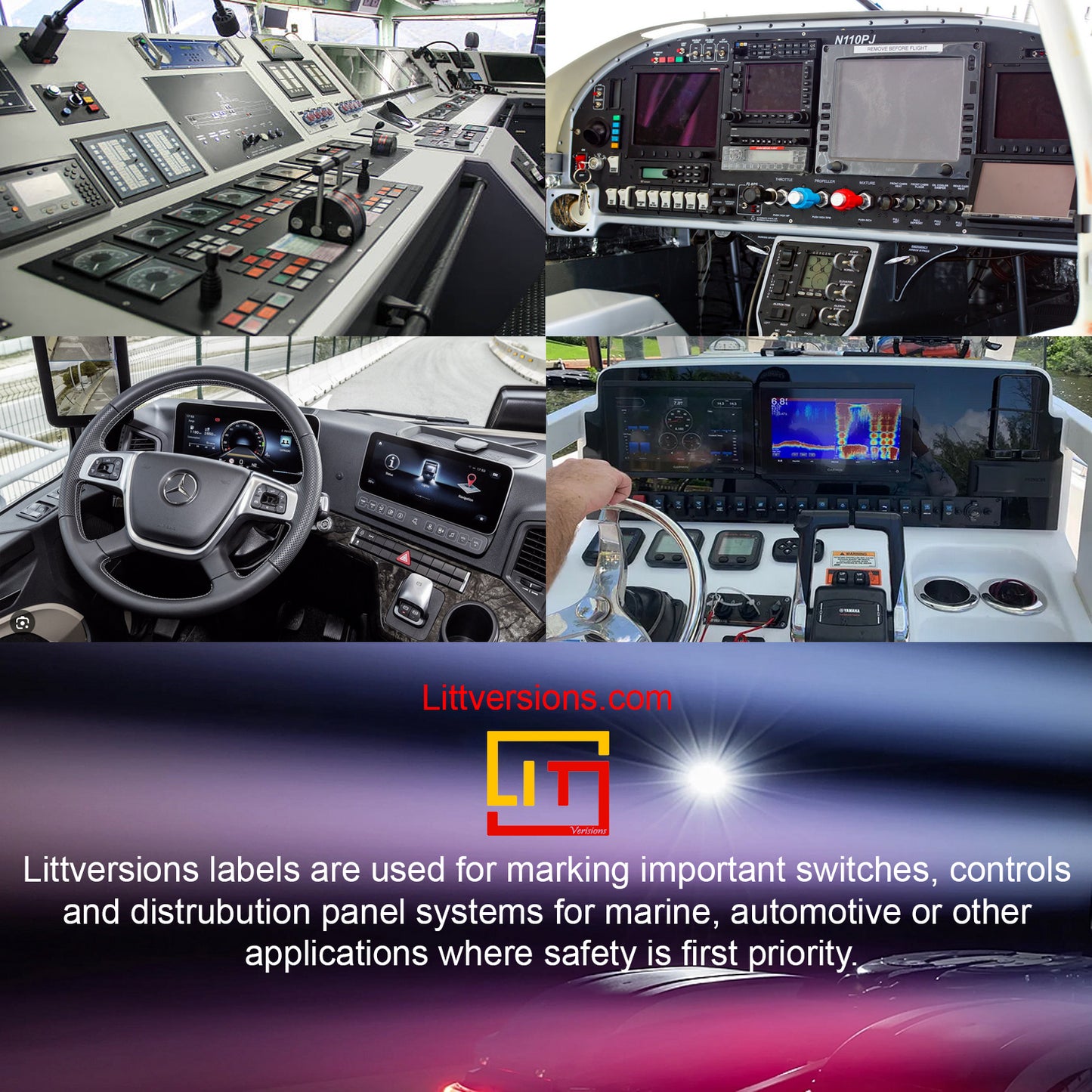 200 Pcs AC DC 6/8/12 Gang Switch Control Panel Stickers Labels Vinyl Marine Boat Car Truck RV Camper Vehicle RA80 XL RB80 XL AR-600 AC-1200 Large Vertical