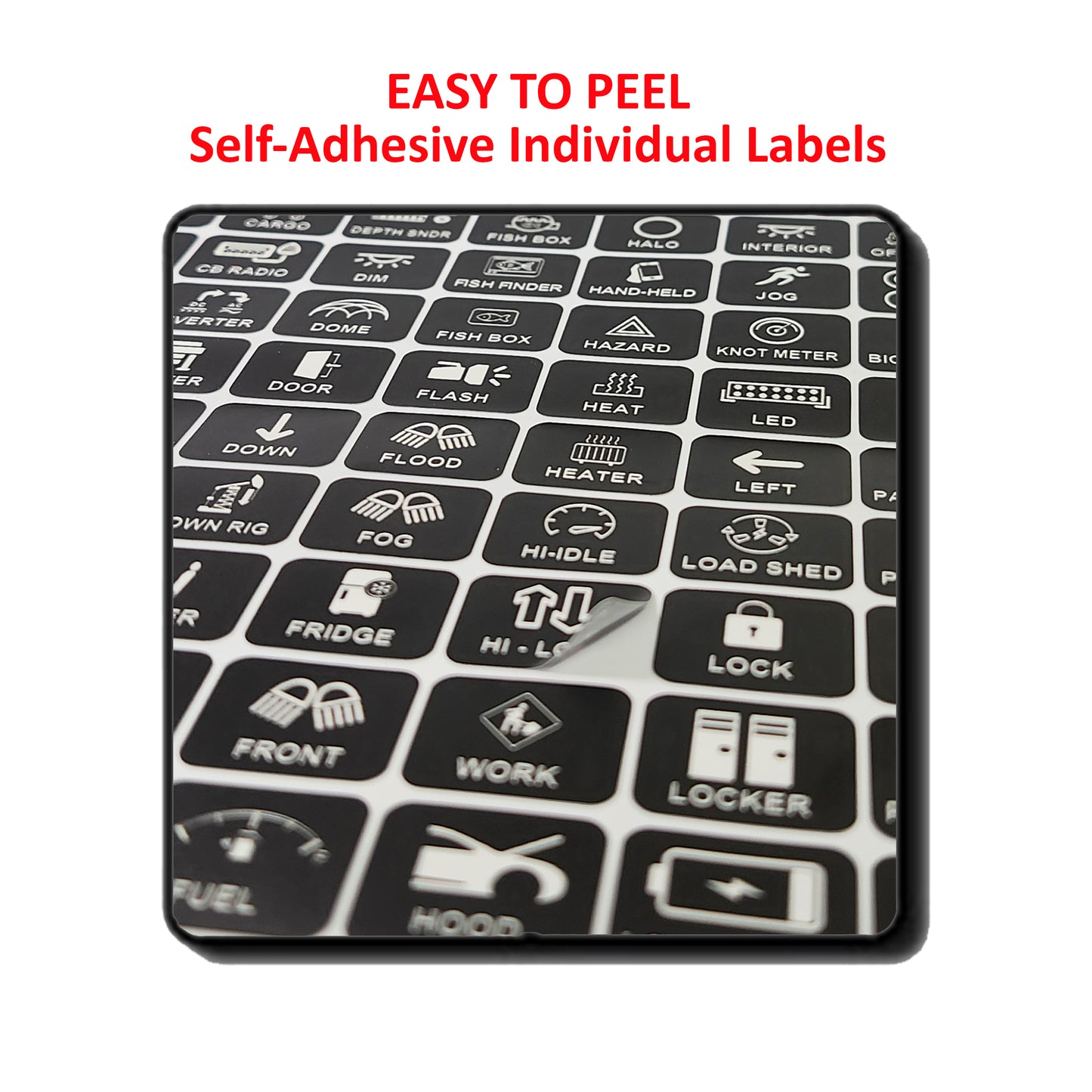 200 Pcs AC DC 6/8/12 Gang Switch Control Panel Stickers Labels Vinyl Marine Boat Car Truck RV Camper Vehicle RA80 XL RB80 XL AR-600 AC-1200 Large Horizontal