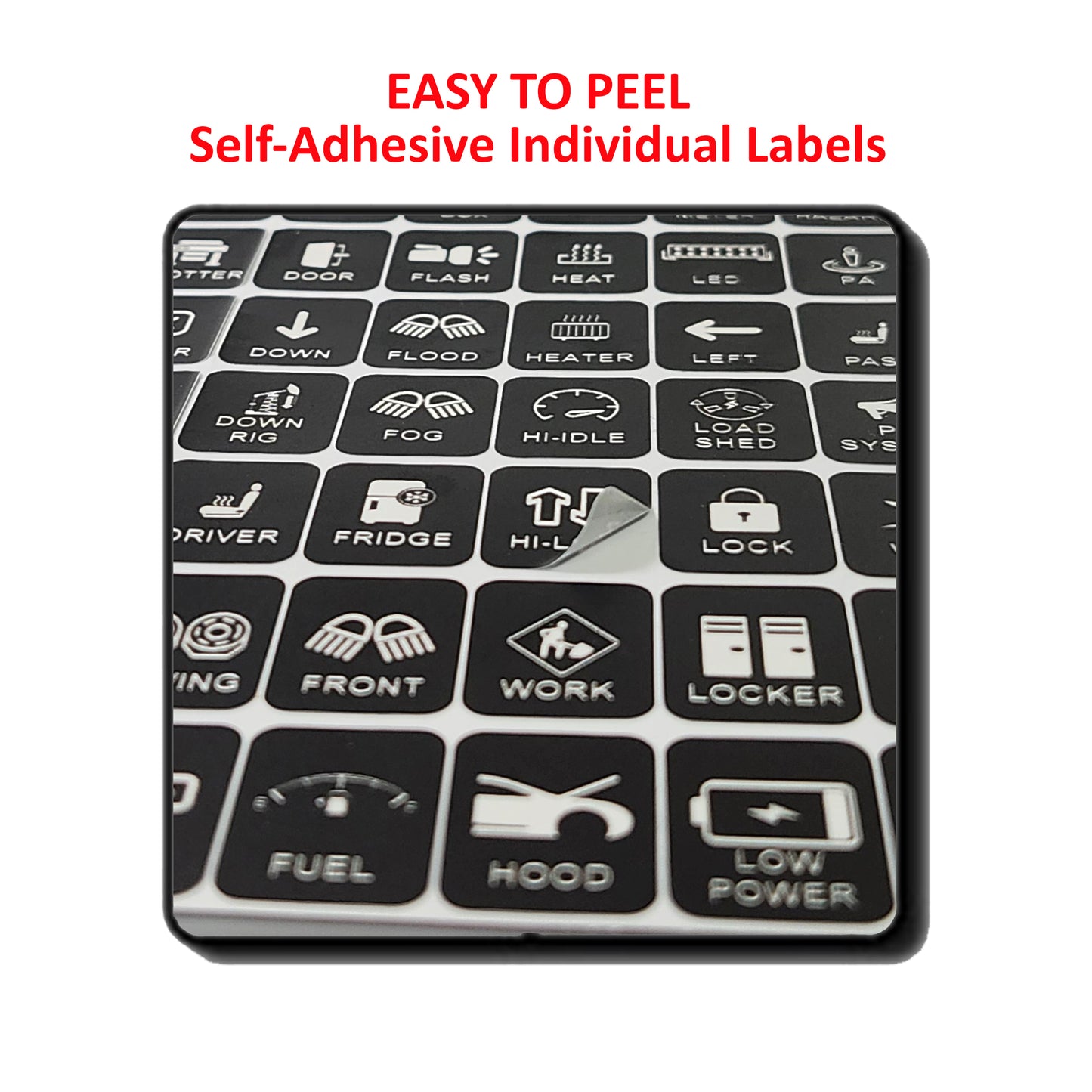 200 Pcs AC DC 6/8/12 Gang Switch Control Panel Stickers Labels Vinyl Marine Boat Car Truck RV Camper Vehicle RA80 XL RB80 XL AR-600 AC-1200 Large Vertical