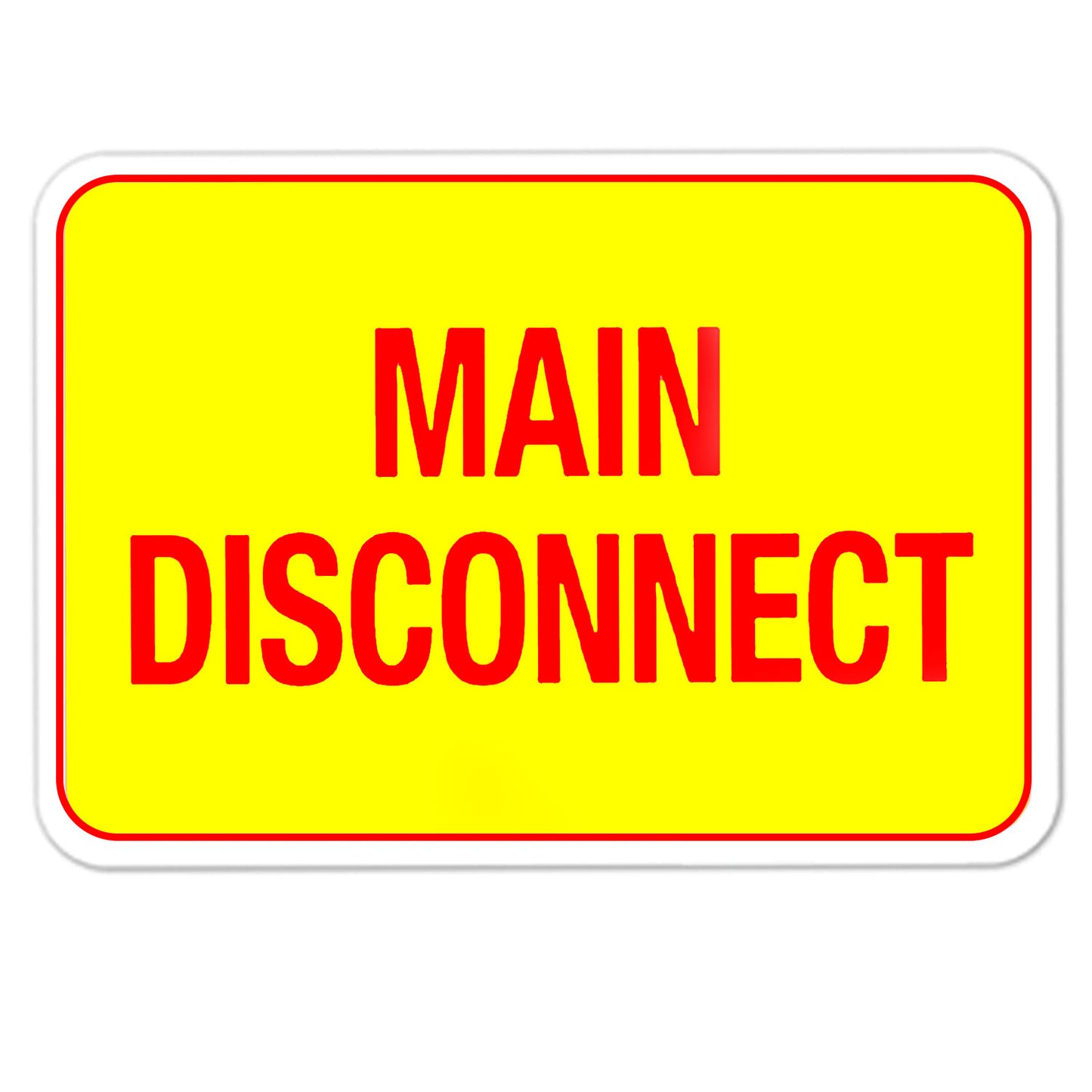 Littversions Custom Labels Main Disconnect Sticker Electrical Service Label Notice Emergency Sign Symbol Decal Marker Vinyl 12x9 9x12 9x7 7x9 6x4 4x6 3x2 2x3 10.7 3.5 inches Vinyl Waterproof