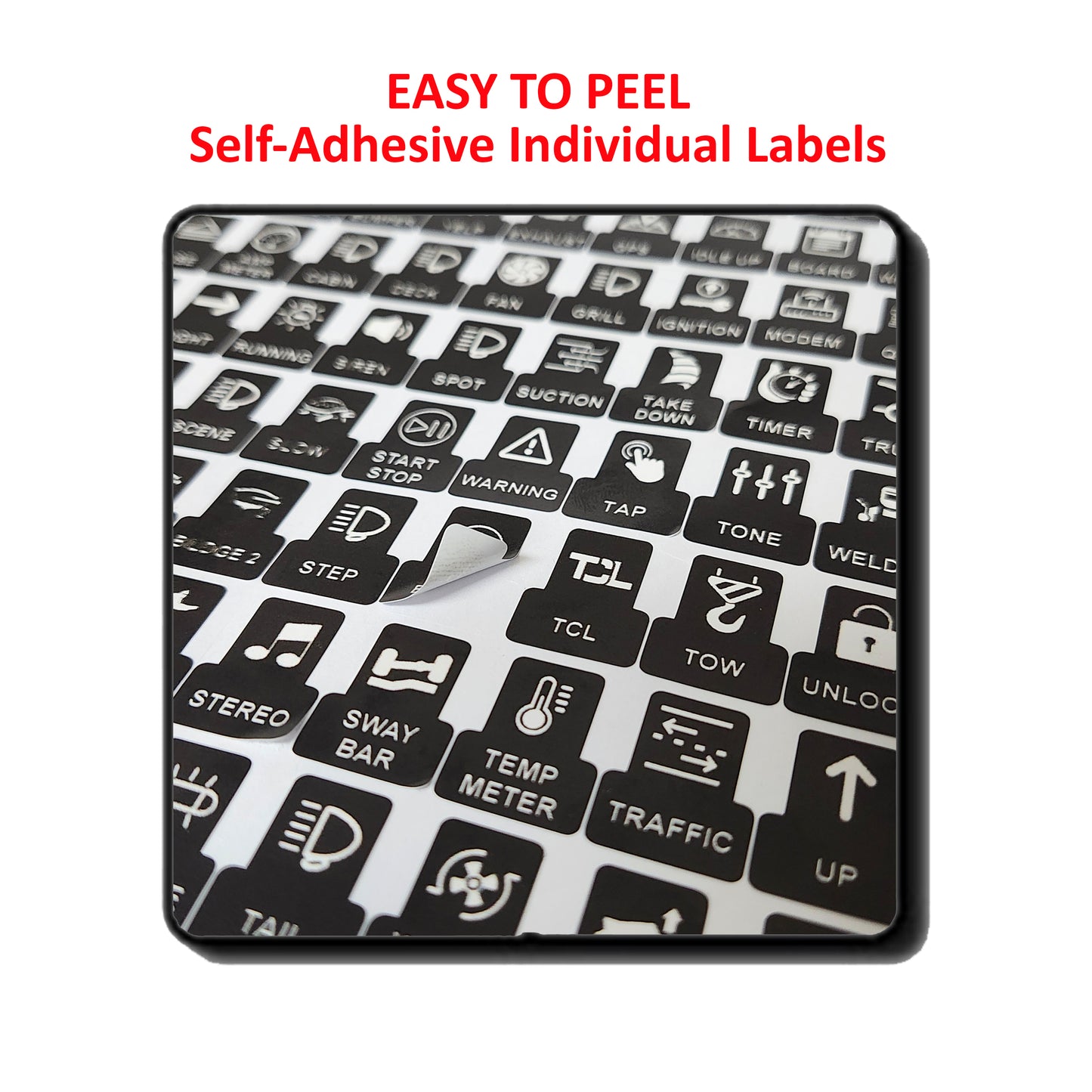 200 Pcs DC Univeral Toggle Rocker Switch Panel Label Marine Boat Car Auto Truck RV