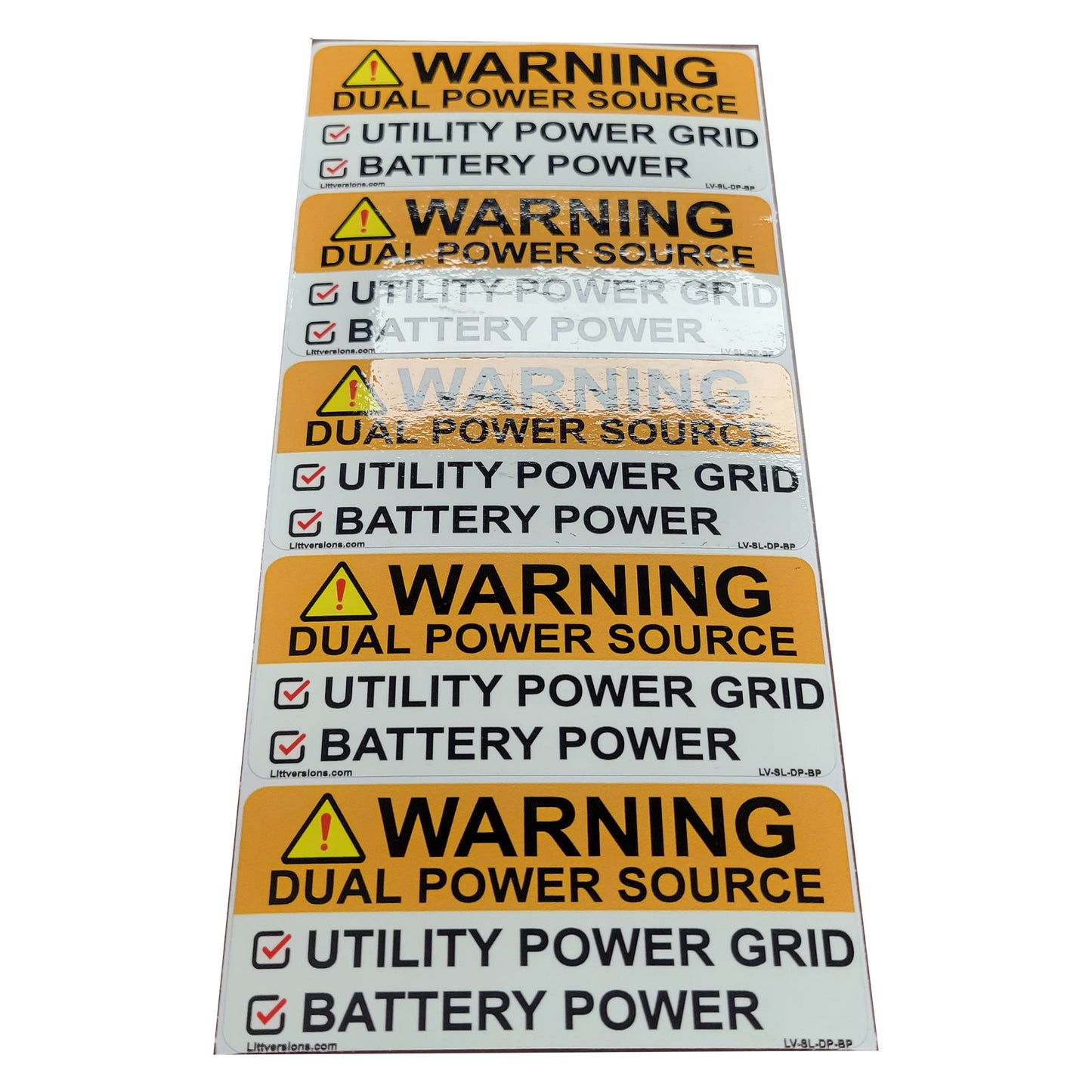 10 Pack 4"x 2" Solar NEC Compliant Outdoor Rated Laminated Waring Dual Power Source Utility Power Grid Battery Solar System Sticker Notice Labels Waterproof 2020-2023