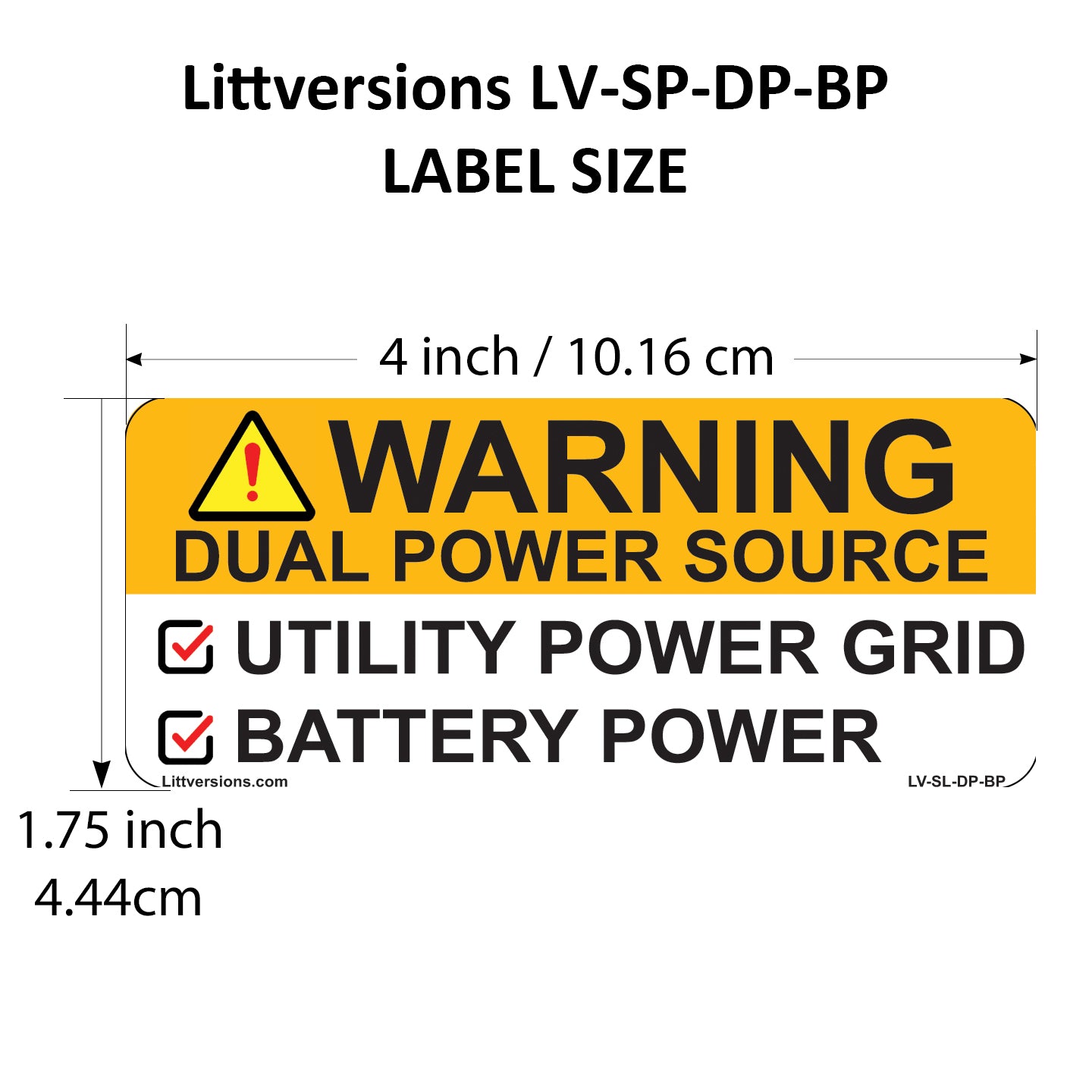 10 Pack 4"x 2" Solar NEC Compliant Outdoor Rated Laminated Waring Dual Power Source Utility Power Grid Battery Solar System Sticker Notice Labels Waterproof 2020-2023