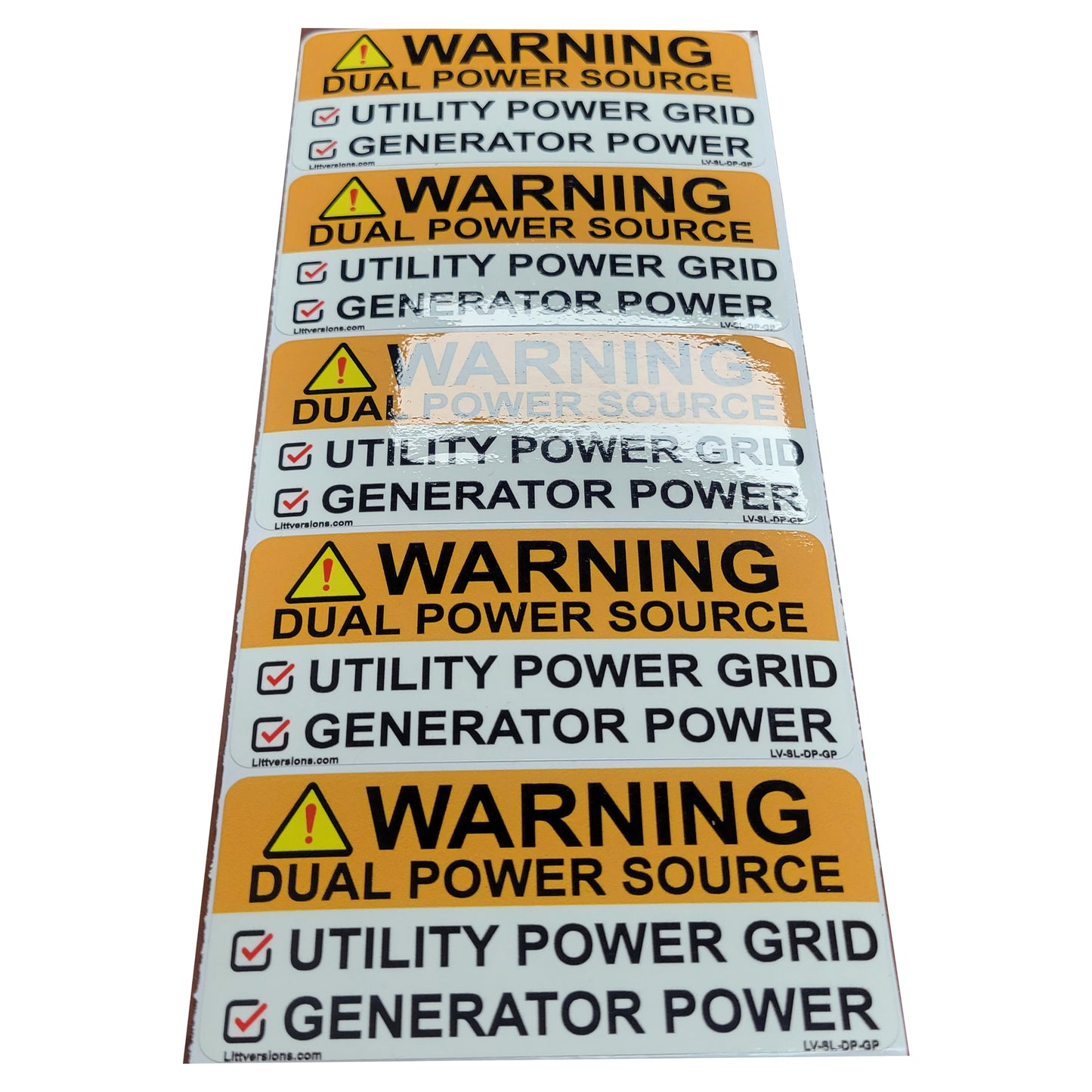 10 Pack 4"x 2" Solar NEC Compliant Outdoor Rated Laminated Waring Dual Power Source Utility Power Grid Generator Solar System Sticker Notice Labels Waterproof 2020-2023