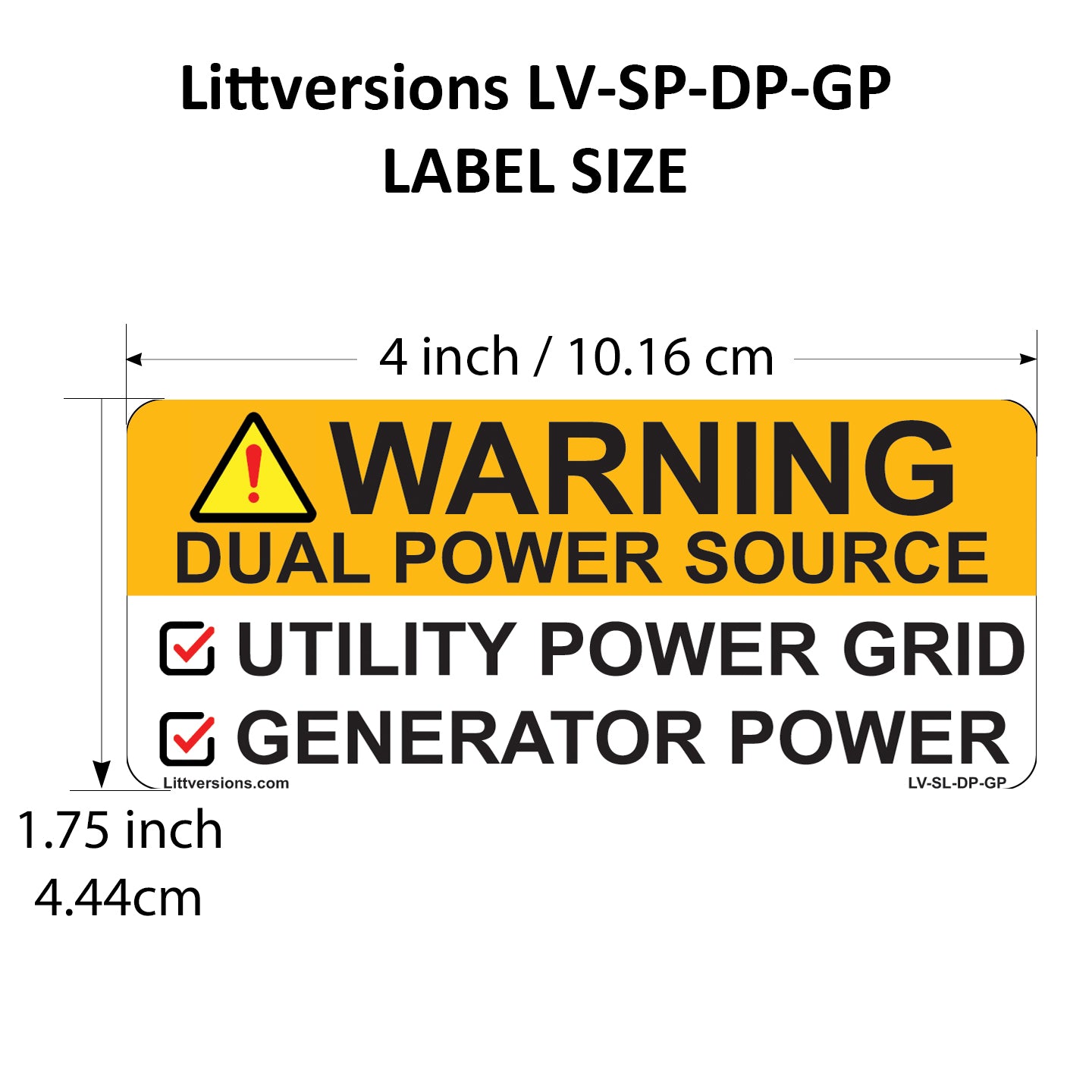 10 Pack 4"x 2" Solar NEC Compliant Outdoor Rated Laminated Waring Dual Power Source Utility Power Grid Generator Solar System Sticker Notice Labels Waterproof 2020-2023