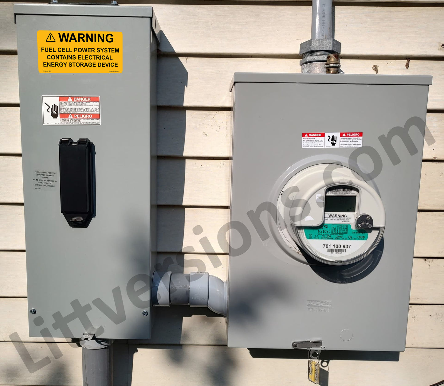 20 Pack 4.125"x 2" Solar NEC Compliant Warning Fuel Cell Power System Contains Energy Storage Devices Laminated Labels Sticker UL-969 Standard 596-01010 596-01002
