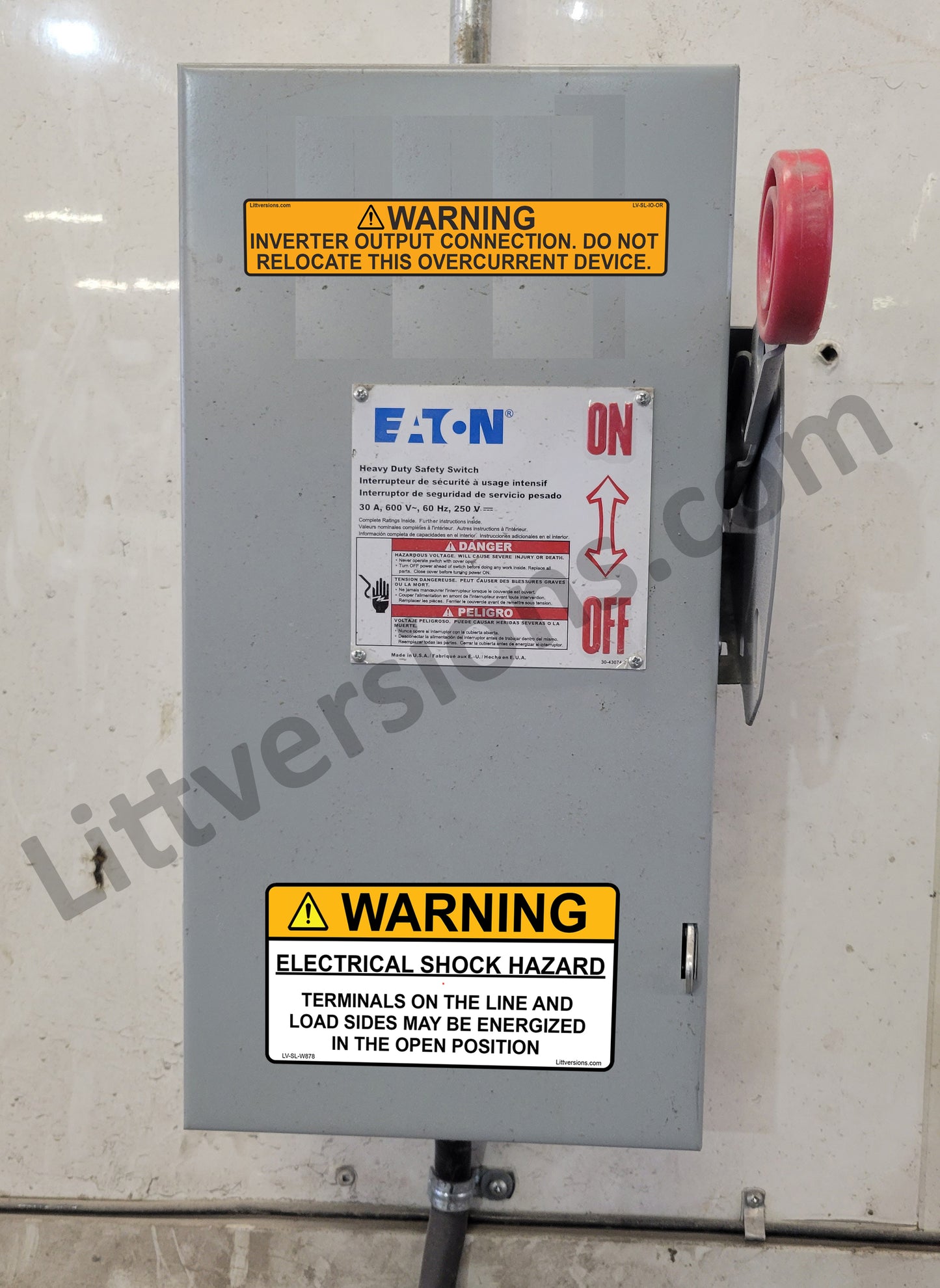 20 Pack 3.75"x 2" Solar NEC Compliant Outdoor Rated Laminated Warning Electrical Shock Hazard Terminals on the line…Open Position Labels Sticker 149868 UL-969 Standard 596-00878