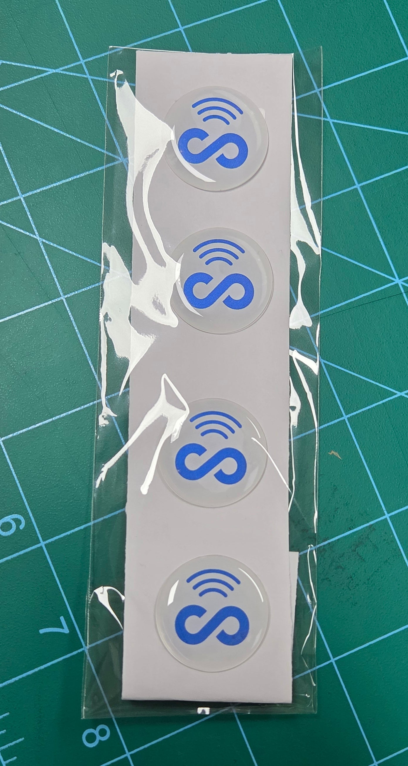 5 Pack 1" White Round Replacement Connecteam NFC Tag with Ready to use NFC 213 Tags -Rewriteable NFC tag