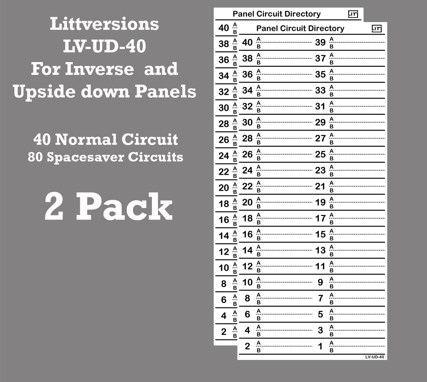 Inverse Upside down 40 Circuits