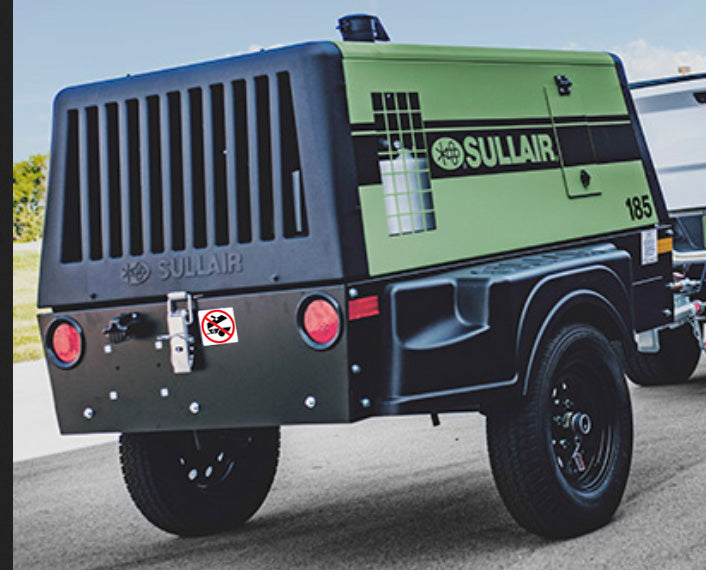 10 Pack Universal OSHA Compliant Air Compressor Safety Symbol Stickers Decal Set Suitable for Towable, Mobile, Portable and Stationary Units (Do Not Operate)