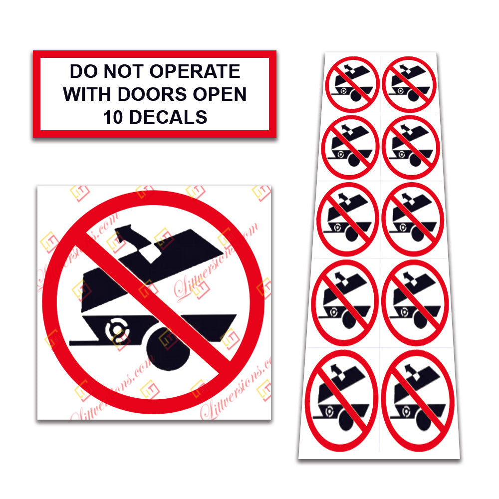10 Pack Universal OSHA Compliant Air Compressor Safety Symbol Stickers Decal Set Suitable for Towable, Mobile, Portable and Stationary Units (Do Not Operate)