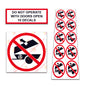 10 Pack Universal OSHA Compliant Air Compressor Safety Symbol Stickers Decal Set Suitable for Towable, Mobile, Portable and Stationary Units (Do Not Operate)
