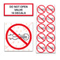 10 Pack Universal OSHA Compliant Air Compressor Safety Symbol Stickers Decal Set Suitable for Towable, Mobile, Portable and Stationary Units (Do Not Open Valve)