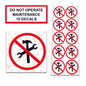 10 Pack Universal OSHA Compliant Air Compressor Safety Symbol Stickers Decal Set Suitable for Towable, Mobile, Portable and Stationary Units (Do Not Operate Maintenance)