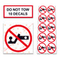 10 Pack Universal OSHA Compliant Air Compressor Safety Symbol Stickers Decal Set Suitable for Towable, Mobile, Portable and Stationary Units (Do Not Tow)