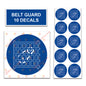 10 Pack Universal OSHA Compliant Air Compressor Safety Symbol Stickers Decal Set Suitable for Towable, Mobile, Portable and Stationary Units (Belt Guard)