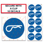 10 Pack Universal OSHA Compliant Air Compressor Safety Symbol Stickers Decal Set Suitable for Towable, Mobile, Portable and Stationary Units (Secure with A Clip)