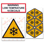 10 Pack Universal OSHA Compliant Air Compressor Safety Symbol Stickers Decal Set Suitable for Towable, Mobile, Portable and Stationary Units (Warning Low Temperature)