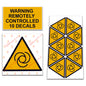 10 Pack Universal OSHA Compliant Air Compressor Safety Symbol Stickers Decal Set Suitable for Towable, Mobile, Portable and Stationary Units (Warning Remotely Controlled)
