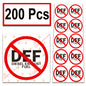 10 Pack NO DEF Universal OSHA Compliant No Diesel Exhaust Fluid Safety Notice Caution Symbol Stickers Decal Set Label for Towable, Mobile, Portable and Stationary Equipment Sign
