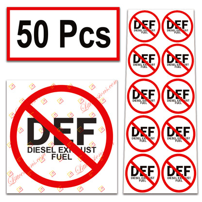 10 Pack NO DEF Universal OSHA Compliant No Diesel Exhaust Fluid Safety Notice Caution Symbol Stickers Decal Set Label for Towable, Mobile, Portable and Stationary Equipment Sign