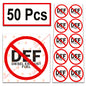 10 Pack NO DEF Universal OSHA Compliant No Diesel Exhaust Fluid Safety Notice Caution Symbol Stickers Decal Set Label for Towable, Mobile, Portable and Stationary Equipment Sign