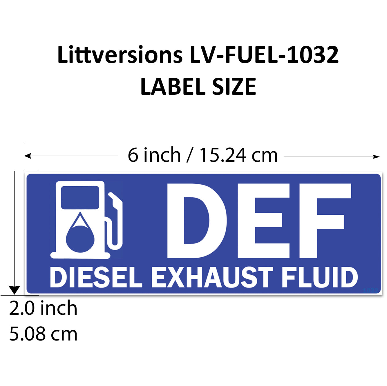 Littversions 5 Pack DEF - Diesel Exhaust Fluid Stickers - 6"x2" Fuel Identification Labels - Weatherproof Vinyl for Fuel Tanks, Tractors, Excavators, Construction Equipment