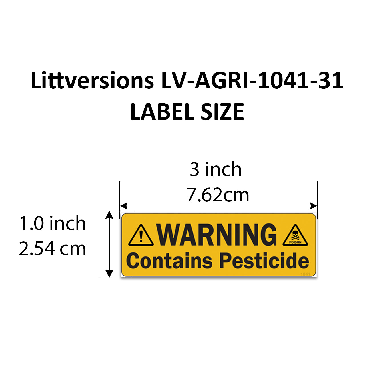 Littversions 12 Pack Warning Contains Pesticide Stickers, 3"x1" Pump Sprayer Labels, Weatherproof Vinyl Decals for Garden & Lawn Pressure Sprayers, Chemical Identification Sign