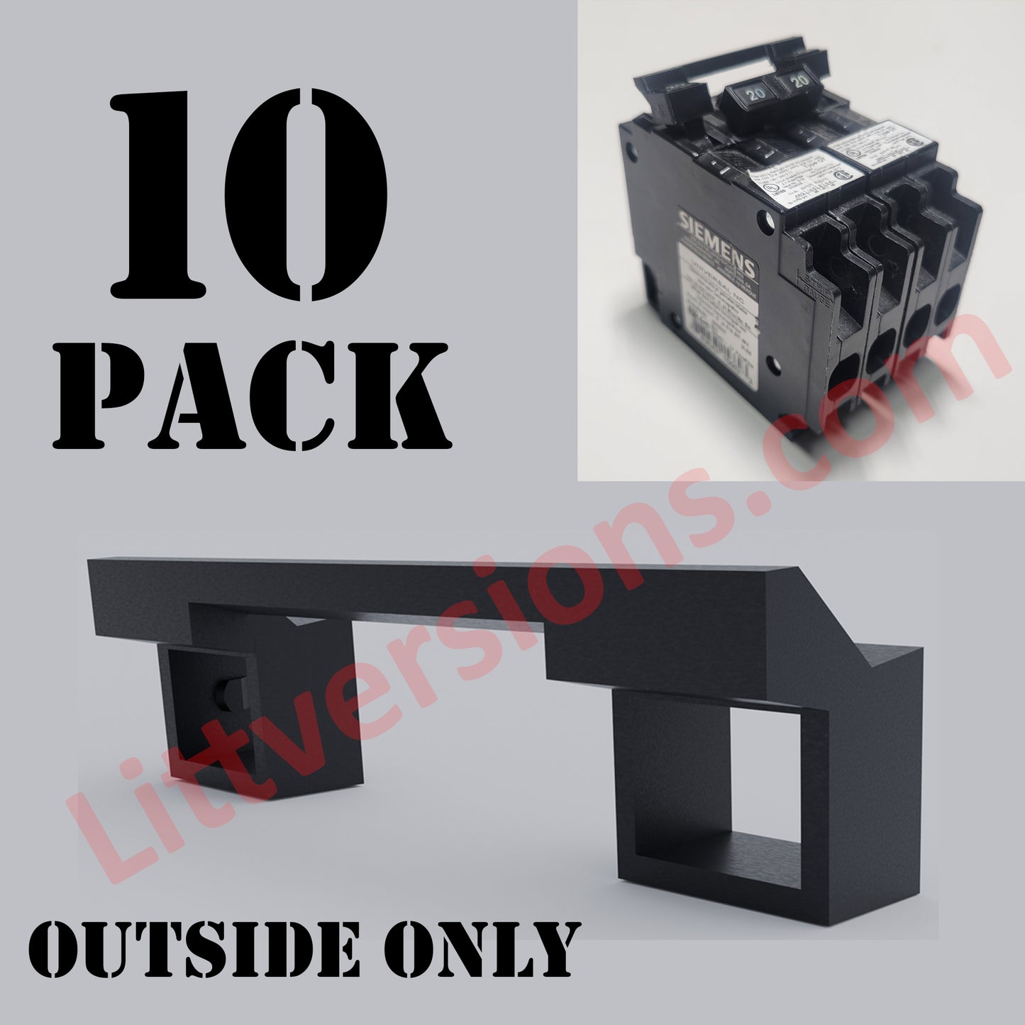 10 Pack Handle Tie for Joining Outside Only Quad Eaton Cutler Hammer Breakers Common Trip BR BQ THOW Type Breakers