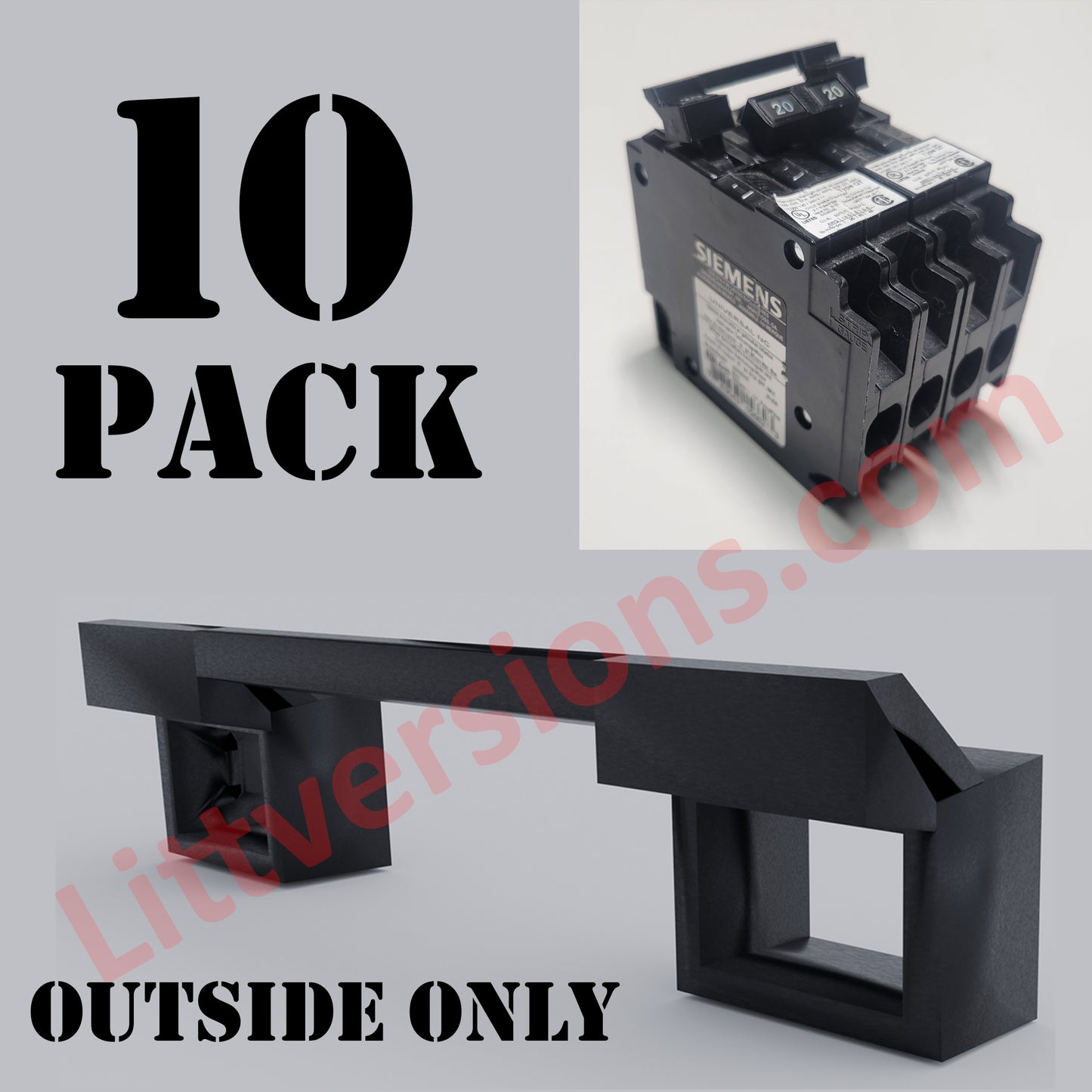 10 Pack Outside Only Handle Ties for Joining Two Tandem Siemens Breakers Common Trip QTH2